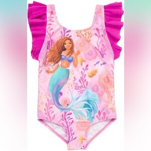 Little Mermaid Ariel Girls One Piece Bathing Suit Size 6
